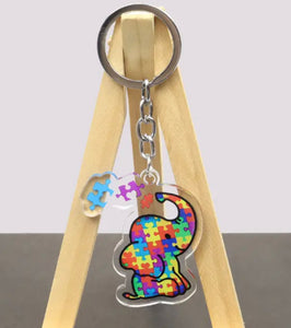 Baby Elephant Autism Keychain